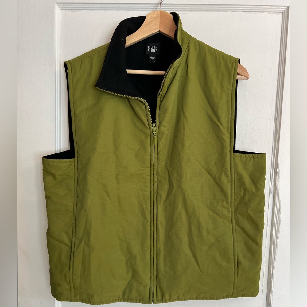 Eileen Fisher fleece lined vest